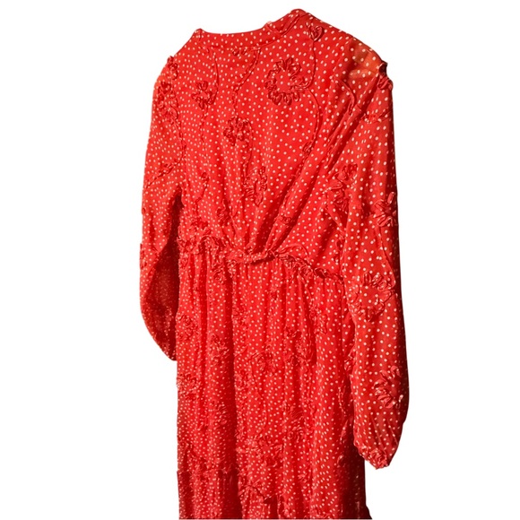 Anthropologie Miranda Maxi Dress Sunday in Brooklyn Polka Dot Textured XXS - Picture 6 of 10